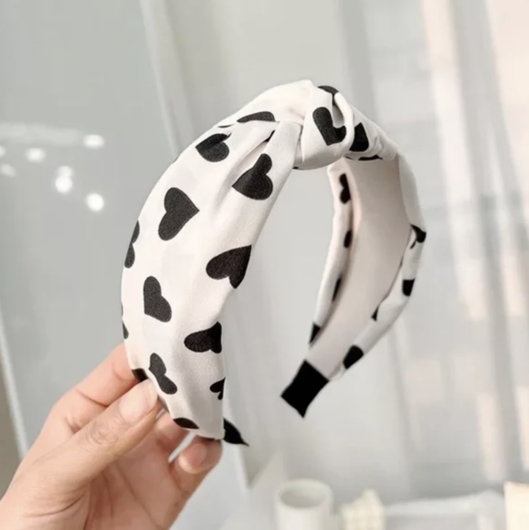 Heart Print Headbands